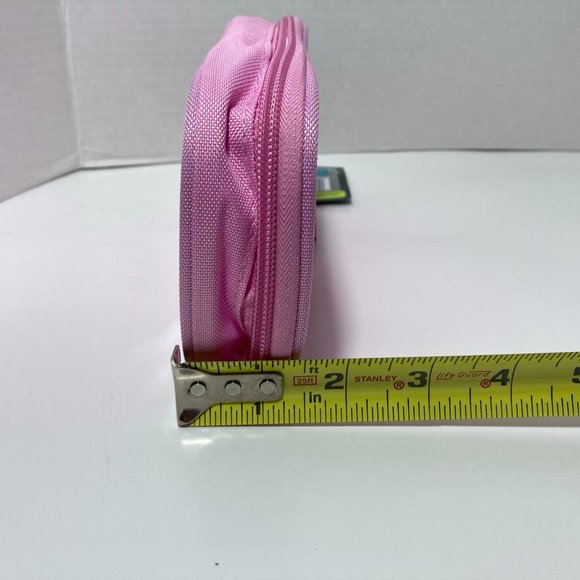 Pink Makeup Bag Pencil Case Zipper Organizer - Picture 3 of 11